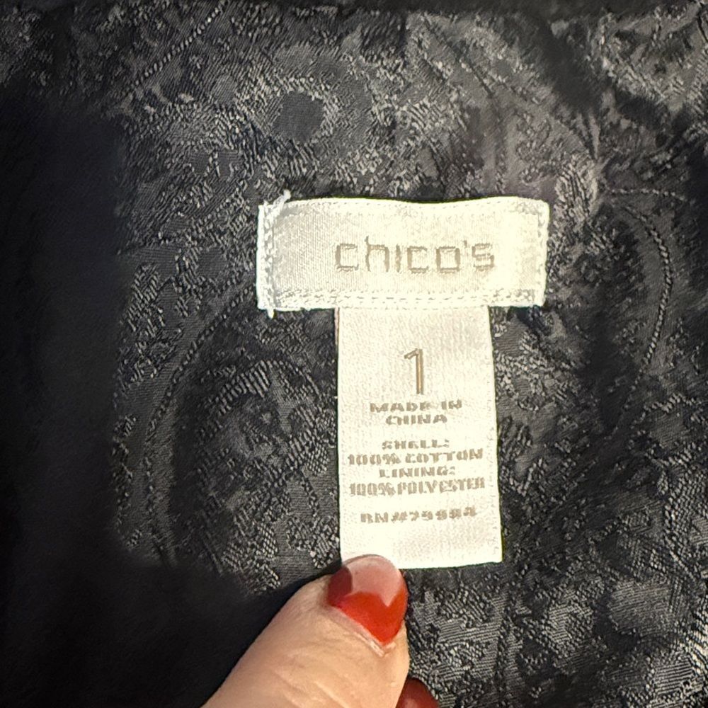 Chico's Black Velvet Cocktail Jacket - Picture 7 of 14